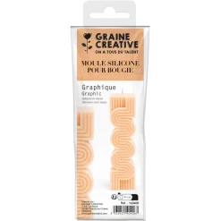 Graine Créative GRAINE CRÉATIVE - Moule silicone pour bougie - Graphique H.14.5cm New