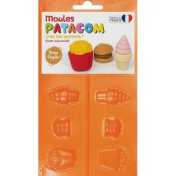 Graine Créative Modelage Et Mosaique | GRAINE CRÉATIVE - Moules pour gomme à modeler patagom - junk food