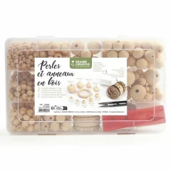 Graine Créative Bijoux Et Perles | GRAINE CRÉATIVE - 747 perles et anneaux en bois