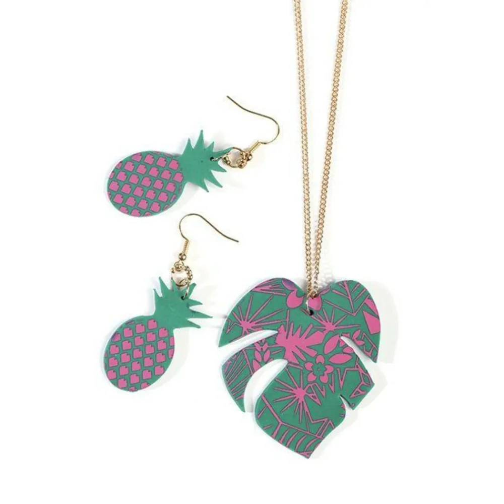 Graine Créative Modelage Et Mosaique | GRAINE CRÉATIVE - Pochoir pâte polymère tropical 11,4 x 15,3 cm
