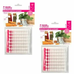 Graine Créative Modelage Et Mosaique | GRAINE CRÉATIVE - 2 réglettes tampon alphabet pour pâte polymère