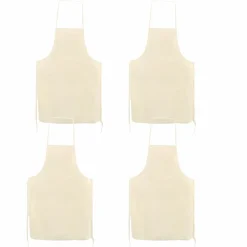 Graine Créative GRAINE CRÉATIVE - 4 tabliers adulte en coton blanc cassé 90 x 60 cm Best