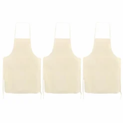 Graine Créative GRAINE CRÉATIVE - 3 tabliers adulte en coton blanc cassé 90 x 60 cm Sale