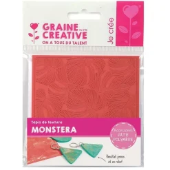 Graine Créative Modelage Et Mosaique | GRAINE CRÉATIVE - Tapis de texture pour pâte polymère - monstera