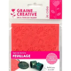 Graine Créative Modelage Et Mosaique | GRAINE CRÉATIVE - Tapis de texture pour pâte polymère - feuillage