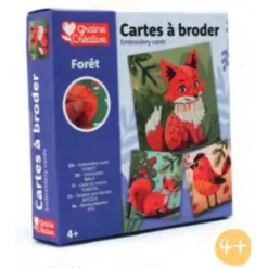 Graine Creative Mercerie | - 3 cartes a broder - foret