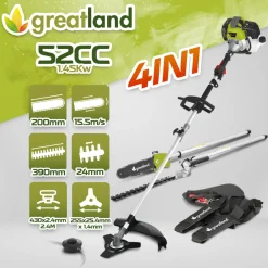 Greatland - Outil thermique multifonctions 4 en 1 52cc Hot