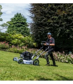 Grin Tondeuses | - Tondeuse à gazon autotractée 53 cm - 3 000 m², mulching moteur kawasaki 179 cm3, démarrage électrique, 2 vitesses av -