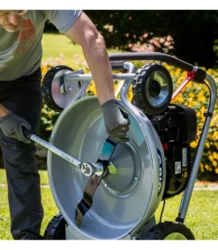 Grin Tondeuses | - Tondeuse thermique professionnelle 53cm - mulching haute performance, moteur briggs stratton 190cm3 - 2 vitesses avant -