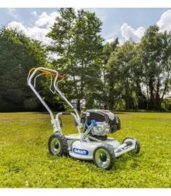 Grin Tondeuses | - Tondeuse thermique tractée, moteur 163cm3 briggs stratton, mulching avancé, 1200m2 - hm46a