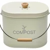 Guillouard - Composteur de cuisine ovale en métal avec filtre 7 litres