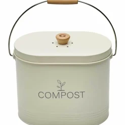 Guillouard - Composteur de cuisine ovale en métal avec filtre 7 litres