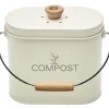 Guillouard Jardinage Écologique | - Composteur de cuisine ovale en métal avec filtre 3 litres