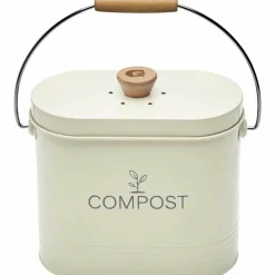 Guillouard Jardinage Écologique | - Composteur de cuisine ovale en métal avec filtre 3 litres