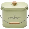 Guillouard Jardinage Écologique | - Composteur de cuisine ovale en métal avec filtre 3 litres