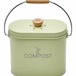 Guillouard Jardinage Écologique | - Composteur de cuisine ovale en métal avec filtre 3 litres