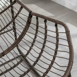 Gutent Coussins Extérieurs Et Accessoires | - Chaise berçante d'extérieur, chaise berçante en osier surdimensionnée, porche avant, jardin, arrière-cour, terrasse, grise.