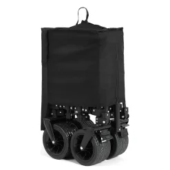 Gutent - Chariot extensible pliable 100kg, roues tout-terrain, 300l, noir Best