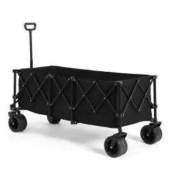 Gutent - Chariot extensible pliable 100kg, roues tout-terrain, 300l, noir Best