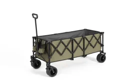 Gutent - Chariot extensible pliable 100kg, roues tout-terrain, 300l, vert armée Best