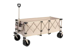 Gutent - Chariot extensible pliable 100kg, roues tout-terrain, 300l, beige Hot