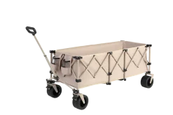 Gutent - Chariot extensible pliable 100kg, roues tout-terrain, 300l, beige Hot