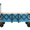 Gutent - Chariot extensible pliable 100kg, roues tout-terrain, 300l, bleu Discount