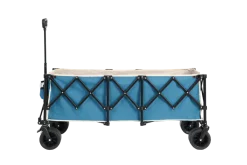 Gutent - Chariot extensible pliable 100kg, roues tout-terrain, 300l, bleu Discount