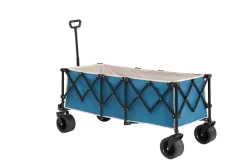 Gutent - Chariot extensible pliable 100kg, roues tout-terrain, 300l, bleu Discount