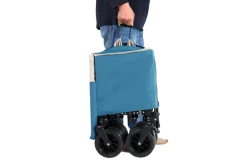 Gutent - Chariot extensible pliable 100kg, roues tout-terrain, 300l, bleu Discount