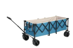 Gutent - Chariot extensible pliable 100kg, roues tout-terrain, 300l, bleu Discount