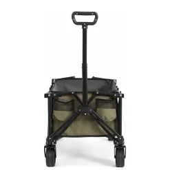 Gutent - Chariot pliable jardin, roues tout-terrain, poignée réglable, vert armée