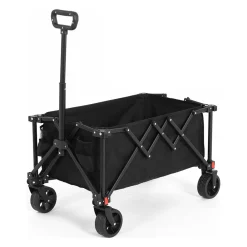 Gutent Outils De Jardinage Et Accessoires | - Chariots pliants, chariot pliant avec roues tout terrain, chariots de jardin robustes avec poignée réglable, noir