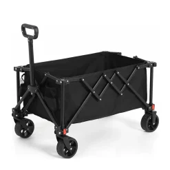 Gutent Outils De Jardinage Et Accessoires | - Chariots pliants, chariot pliant avec roues tout terrain, chariots de jardin robustes avec poignée réglable, noir