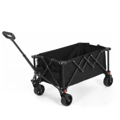 Gutent Outils De Jardinage Et Accessoires | - Chariots pliants, chariot pliant avec roues tout terrain, chariots de jardin robustes avec poignée réglable, noir