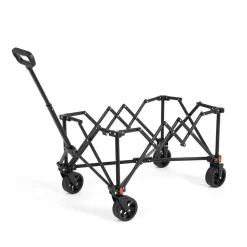 Gutent Outils De Jardinage Et Accessoires | - Chariots pliants, chariot pliant avec roues tout terrain, chariots de jardin robustes avec poignée réglable, noir