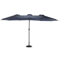 Gutent Parasols, Voiles D’Ombrage | - Parasol double face rectangulaire grand avec manivelle,bleu marine