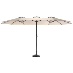 Gutent Parasols, Voiles D’Ombrage | - Parasol double face rectangulaire grand avec manivelle,kaki