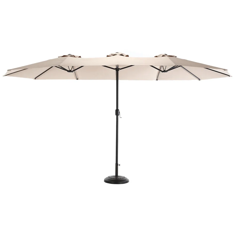 Gutent Parasols, Voiles D’Ombrage | - Parasol double face rectangulaire grand avec manivelle,kaki