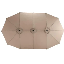 Gutent Parasols, Voiles D’Ombrage | - Parasol double face rectangulaire grand avec manivelle,kaki