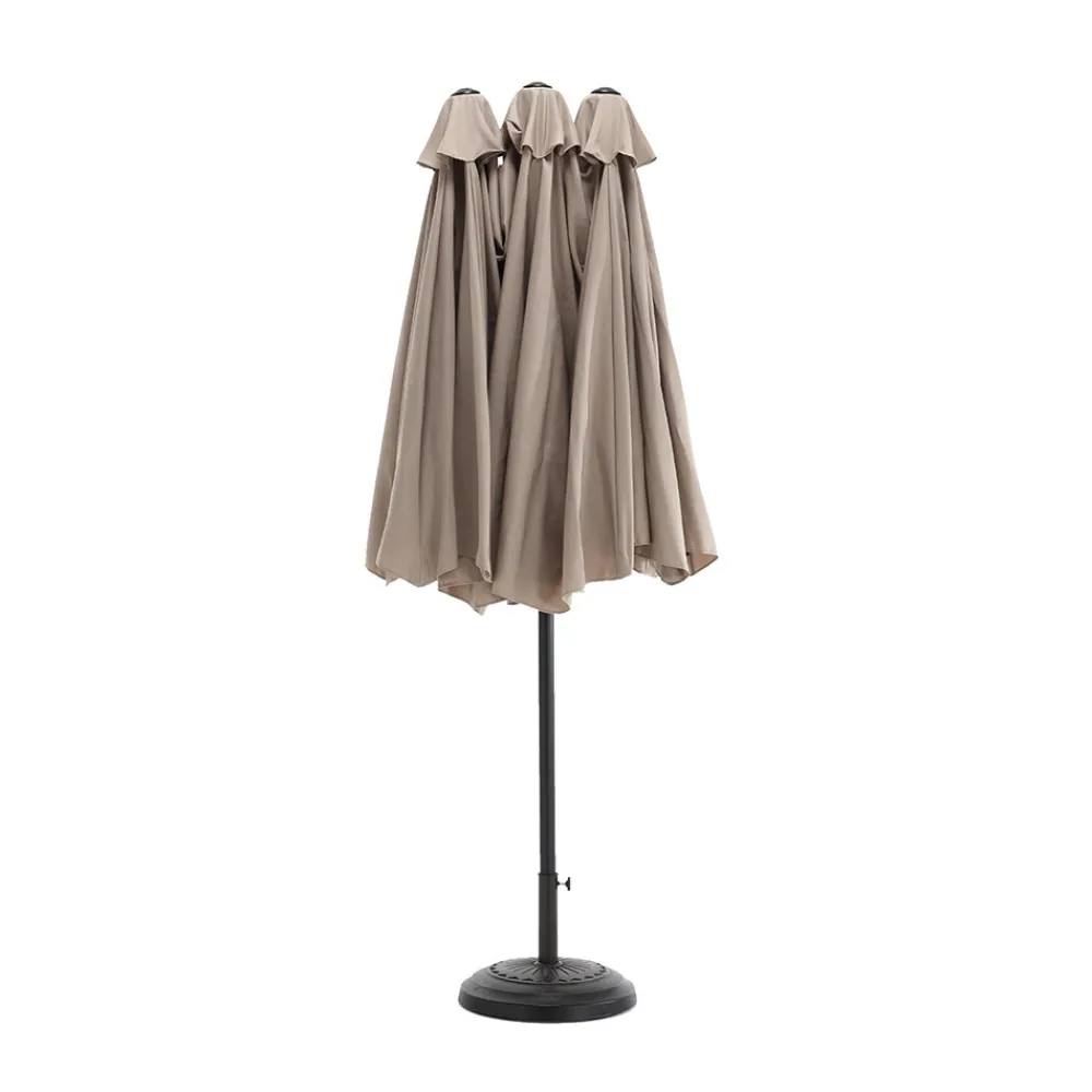 Gutent Parasols, Voiles D’Ombrage | - Parasol double face rectangulaire grand avec manivelle,kaki