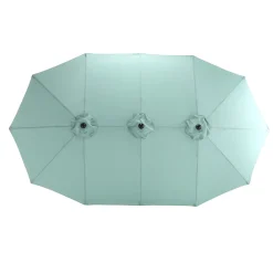 Gutent Parasols, Voiles D’Ombrage | - Parasol double face rectangulaire grand avec manivelle,vert clair