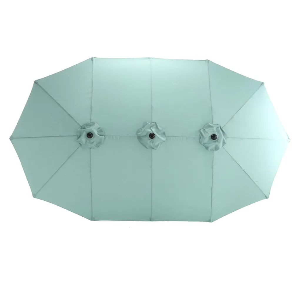 Gutent Parasols, Voiles D’Ombrage | - Parasol double face rectangulaire grand avec manivelle,vert clair