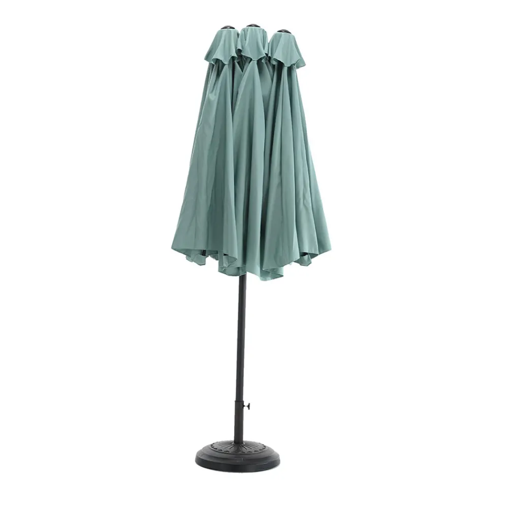 Gutent Parasols, Voiles D’Ombrage | - Parasol double face rectangulaire grand avec manivelle,vert clair