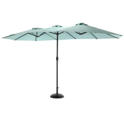 Gutent Parasols, Voiles D’Ombrage | - Parasol double face rectangulaire grand avec manivelle,vert clair