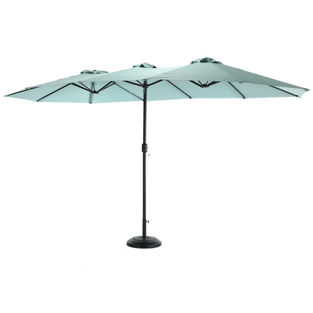 Gutent Parasols, Voiles D’Ombrage | - Parasol double face rectangulaire grand avec manivelle,vert clair