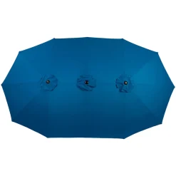 Gutent Parasols, Voiles D’Ombrage | - Parasol double face rectangulaire grand avec manivelle,bleu foncé
