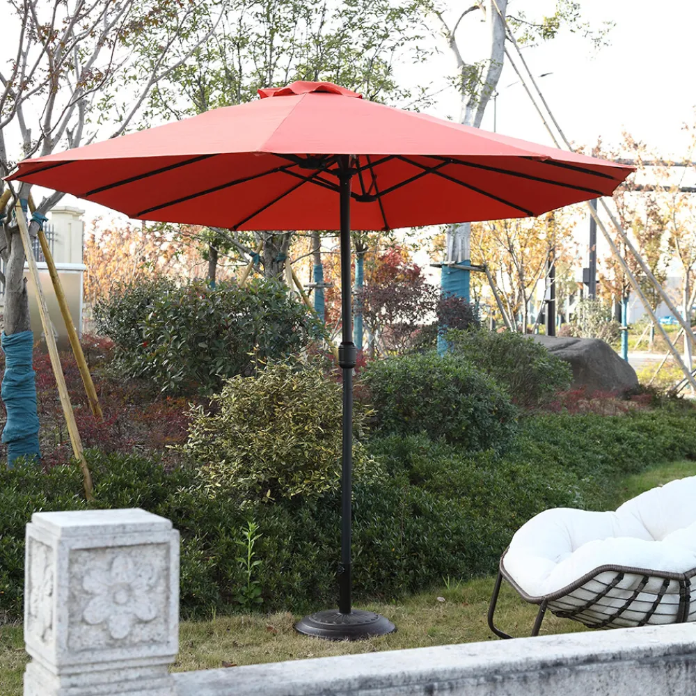 Gutent Parasols, Voiles D’Ombrage | - Parasol double face rectangulaire grand avec manivelle,orange