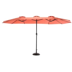 Gutent Parasols, Voiles D’Ombrage | - Parasol double face rectangulaire grand avec manivelle,orange
