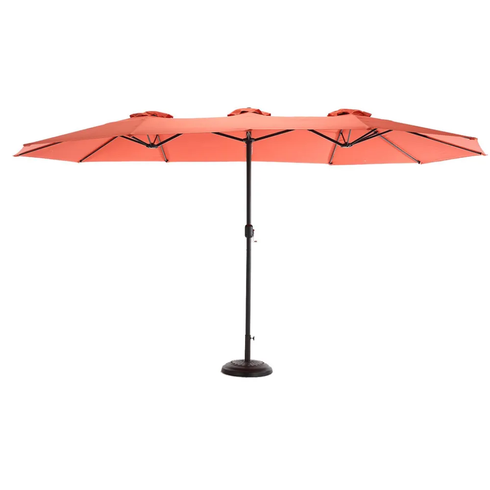 Gutent Parasols, Voiles D’Ombrage | - Parasol double face rectangulaire grand avec manivelle,orange